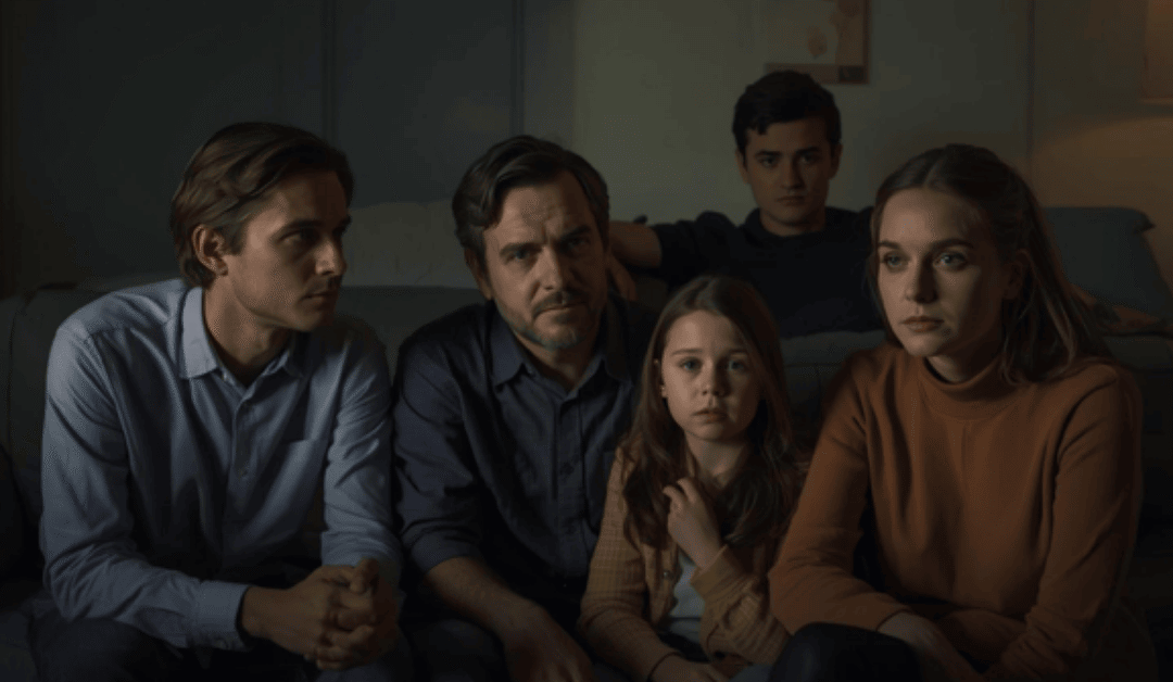 family trauma sitting together